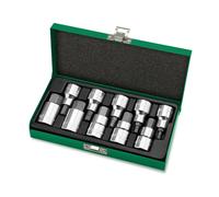 Toptul Professional 10 Piece 1/2in Drive Hex Bit Socket Set 4mm - 19mm GAAD1007