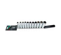 Toptul Professional 11 Piece 1/2in Drive 12 Pt Metric Deep Socket Set GAAQ1105