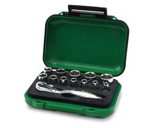 Toptul Professional 13 Piece 1/4in Drive Mini Ratchet & Socket Set GABW1301