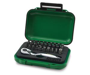 Toptul Professional 31 Piece 1/4in Drive Mini Ratchet & Bit Set GABW3103