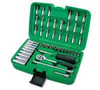 Toptul Professional 46 Piece 1/4in Drive 6 Point Flank Drive Socket Set GCAI4601