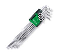 Toptul Professional 9 Piece Extra Long Type Torx Key Wrench Set Torx T10 - T50