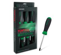 Toptul Screwdriver Set 6 Pc Slotted And Phillips Sizes 4X100 6.5X150 Gaae0611