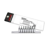 Toptul Star Bit Socket Set 8Pc 1/4 Inch Drive T8-T40 Satin Chrome Gaag0808