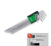 Toptul Star Key Wrench Set 9 Pc Extra-Long Torx T10-T50 Sncm+V Steel Gaal0923