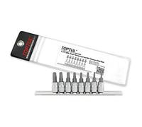 Toptul Star Tamper-Proof Bit Socket Set 8 Pc 1/4 Inch Drive T8-T40 Chrome Gaag0809
