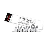 Toptul Star Tamperproof Bit Socket Set 9 Pc 1/2 Inch Drive T20-T60 Chrome Gaag0904