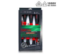 Toptul Vde Insulated Screwdriver Set 7 Pc Slotted & Phillips V Tester Gaae0704