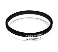 Topty God Is First I Am Second Bracelet for Women Men God Bracelet Inspirational Bible Verses Bracelet Religious Motivational Wristbands Bracelets Gifts for Men Women Funny Rubber Jewelry, M, Rubber