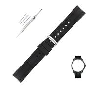 Topuly 23mm Rubber Watch Band replacement for Citizen Eco-Drive Promaste BN0085-01E BJ2110 BJ2115-07E BJ2117-01E Silicone Strap Wirstband accessories for Men and Women(Silver), Silver Buckle