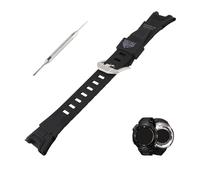 Topuly 26mm Resin Watch Band replacement for Casio Protrek Pro trek PRG-110C PRG-110Y PRW-1300 PRW-1300Y PAW-1300 Strap Wirstband accessories for Men and Women(Black)