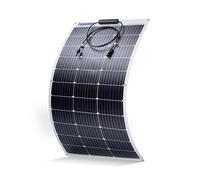 Topunive 100W 12V Flexible Solar Panel 9BB Monocrystalline Cell 12 Volt Semi-Flexible for Marine RV Trailer Boat Cabin Van Car Uneven Surfaces 12V Battery Charge