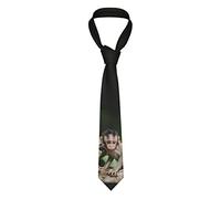 TOPUNY Dragonfly printed Men's Tie Fashion Silk Tie Suit Tie, Cute Little Monkeys, One Size