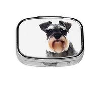 TOPUNY Well-Behaved Schnauzer Printed Portable Pill Box Pill Storage Bag Vitamin Organizer