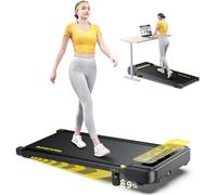 Toputure Walking Pad Treadmill for Home, 9% Incline Under Desk Treadmill, 2.5HP Walking Running Machine with Magnetic Remote & Bluetooth App Control, 100x40cm Belt, LED Display,12 Sports Modes