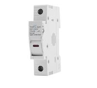 TOPV-30 1P 2P DC Fuse Holder 10 * 38mm High Voltage Solar PV 1100V TOPV-30 Base Photovoltaic Protection Protector 1Pcs(25A,1P With LED)