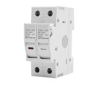 TOPV-30 1P 2P DC Fuse Holder 10 * 38mm High Voltage Solar PV 1100V TOPV-30 Base Photovoltaic Protection Protector 1Pcs(2P With LED)