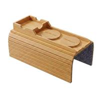 Topvaleur Sofa Arm Tray Bamboo Foldable Armchair Tray Table Organizer Anti-Slip Sofa Tray for Drinks Snacks Phone Remote Controls Space-Saving Couch Armrest Accessory