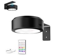 Topveden 3 Pack Picture Lights for Wall, Top Veden No Drill Picture Lights, Remote Control Control Adjustable Brightness Timer, 3 Color Temperatures or 12 RGB Colors for Art Display (1*Black,3color)