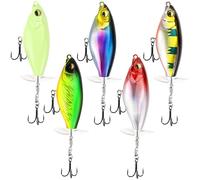 Topwater Bait Fishing Lure Artificial Bait Surface Bait Whopper Plopper Wobble Surface Floating Bait Fishing Accessories for Trout Bass Pike Zander for Freshwater or Saltwater
