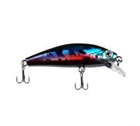 Topwater Fishing Lure 5cm with Engineered Dynamic Action and Triple Hooks for Ultimate Fish Attraction (F)