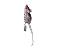 Topwater Fishing Lure Mouse Shaped 4.5cm 10.5g for Freshwater | Plastic Body, Carbon Steel Double Hooks, 3d Eyes and Sequins, Night Fishing for Snakehead and Fish