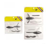 Topwater Flying Fish Lure Combination With 2/0 Hook For Bass Including Wings, Soft Baits, Hooks, And Wire Tails For Multi-Tactic Use(1# Black)