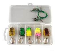 Topwater Frog Bait 4g Rotating Sequins for Bass(Egg-Frog)