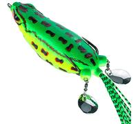 Topwater Frog Lures, Hollow Body Silicone Soft Frog Lure, Sequins Weedless Topwater Lures, Topwater Frog Crankbait Tackle No. 2 color