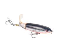 Topwater Popper Lure For Surface Fishing Realistic Hard Bait With 3D Fish Eyes And Rotating Action Abrasion Resistant Artificial Lure With Reinforced Hook For Freshwater(A)
