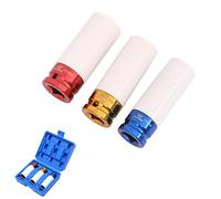 TOPWAY 1/2" Drive Lug Nut Impact Socket Set, 3-Piece 17 mm 19 mm 21 mm | Cr-V Steel, Thin Wall Metric Protective Alloy Wheel Impact Sockets, for Car & Tire Repair, Model 420342