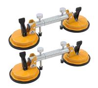TOPWAY 2 Pack 6 Inch Adjustable Stone Seamless Seam Setter Dual Vacuum Suction Cups Lifter for Joining Leveling and Aligning Tiles Granite Marble Ceramic Countertop Installation Tool