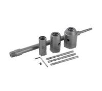 TOPWAY 30/40/50mm SDS Plus Core Drill Bit Set 7-Piece for Brick & Masonry | 350mm SDS Plus Shank Hollow TCT Drill Cutter Bit, Cement Stone Concrete Wall Hole Saw Opener, Model 122590