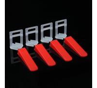 TOPWAY 400PCs Pack Tile Leveling System 1.5mm, 300PCs Tile Levelers Spacers Clips + 100PCs Reusable Tile Leveling Wedges, 30mm Height, for Building Walls Floors Ceramic Installation