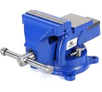 TOPWAY Bench Vice 5 Inch 125mm 7.5kg, Heavy Duty 360 Degree Swivel Roating Base Lathe Milling Machine Table Workbench Clamp for Mechanics and Engineers 403121