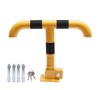 TOPWAY Car Parking Space Lock Bollard Yellow & Black T Shape with Spring