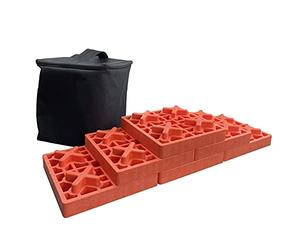 TOPWAY Caravan Levelling Blocks Foam Plastic 6PCs Pack Heavy Duty Ideal for Levelling Single and Dual Wheels, Camper Levellers, Tongue Jacks, Motorhome, Stabilizer Jacks, Packed in Storage Bag 161927