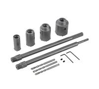 TOPWAY Core Drill Bit Set 30/40/50/60mm, 350mm SDS Plus + SDS MAX Shank Hollow Concrete Wall Drill Cutter Bits, Concrete Cement Brick Masonry Tungsten Carbide Hole Saw Opener