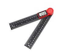 TOPWAY Digital Angle Finder 8 Inch 200mm, Carbon Fibre 0-360° Electronic Inclinometer Goniometer Protractor Angle Ruler Measuring Tool with LCD Display for Engineering Woodworking Construction