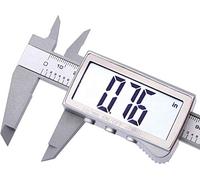 TOPWAY Digital Vernier Caliper 150mm 6 Inch, Large Display Imperial and Metric Units Fraction Conversion Carbon Fiber Electronic Caliper Measuring Tool 401433