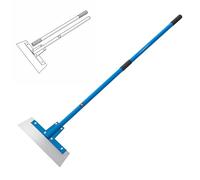 TOPWAY Floor Scraper 400mm Wide with 1450mm Heavy-Duty Fibreglass Detachable Handle for Grout Adhesives Grease Dirt and Grime Removal