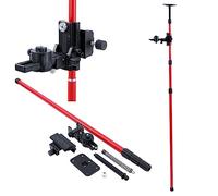 TOPWAY Laser Level Telescopic Pole 115-400 cm High Carbon Steel Extendable Floor to Ceiling Laser Rod with Holder and Nylon Bag, for Rotary Cross Line Lasers Fast and Flexible Positioning