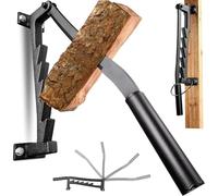 TOPWAY Manual Wood Log Splitter Wall Mounted Portable Firewood Splitter with Extra 40cm Replaceable Handle for Home Indoor Outdoor Camping Use
