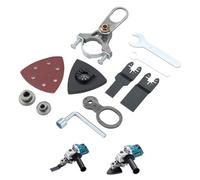 TOPWAY Oscillating Multi Tool Adapter Electric Angle Grinder Attachment, Oscillating Tool Saw Blade Triangular Sandpaper Adapter Kit for Wood Wall Sanding Grinding Polishing