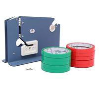 TOPWAY Plastic Bag Neck Sealer Tape Dispenser with One Spare Blade and 10 Rolls Tapes 36m Each, Food Bread Loaf Bag Packaging Sealer Fits 9-12mm Wide Tapes 832156