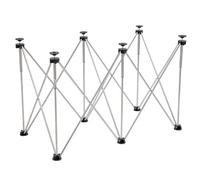 TOPWAY Portable Folding Workstand Telescopic 116x61x72cm, 600kg Loading Capacity, Stainless Steel, Adjustable Height, Tile Slab Wood Working Worktop Construction Table Workbench Sawhorse Support