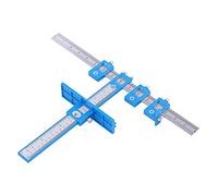 TOPWAY Punch Locator Drill Guide, Multipurpose Adjustable Cabinet Hardware Door Handle Jig, Wood Drilling Dowelling Hole Template Measuring Tool for Door Handle or Drawer Pull Installation