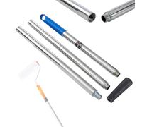 TOPWAY Quality Paint Roller Extension Pole 1.2M, 3 x 40cm Segmented, Stainless Steel, Durable & Lightweight, with Tapered Adapter, for Screw-Fit or Push-Fit Rollers