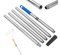 TOPWAY Quality Paint Roller Extension Pole 2M, 5 x 40cm Segmented, Stainless Steel, Durable & Lightweight, with Tapered Adapter, for Screw-Fit or Push-Fit Rollers