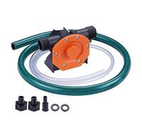 TOPWAY Self Priming Water Drill Pump Attachment with Suction and Discharge Hose, Mini Hand Power Drill Pump for Water, Oil Transfer